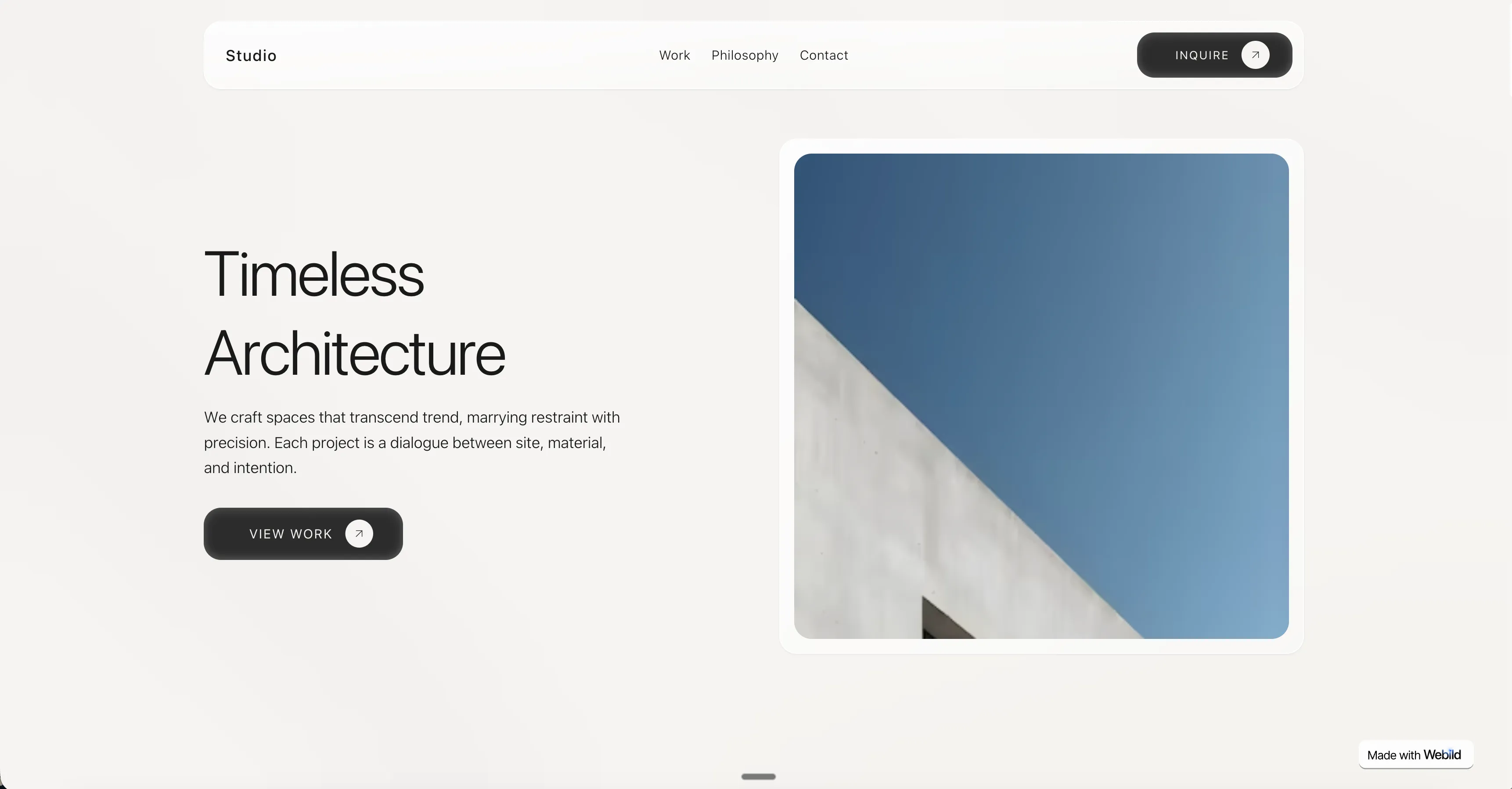 Web project - Architecture studio