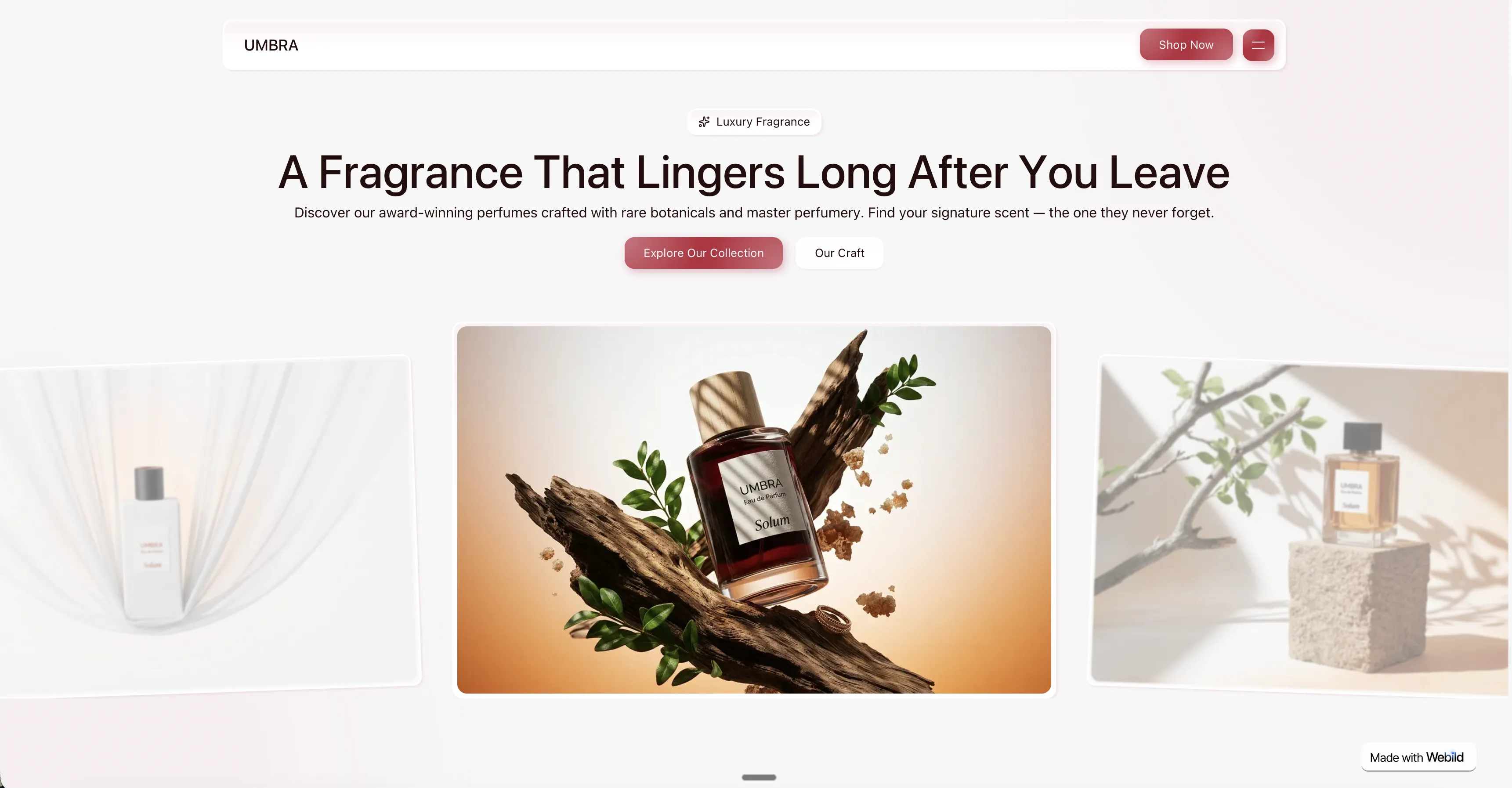 Umbra Skincare website