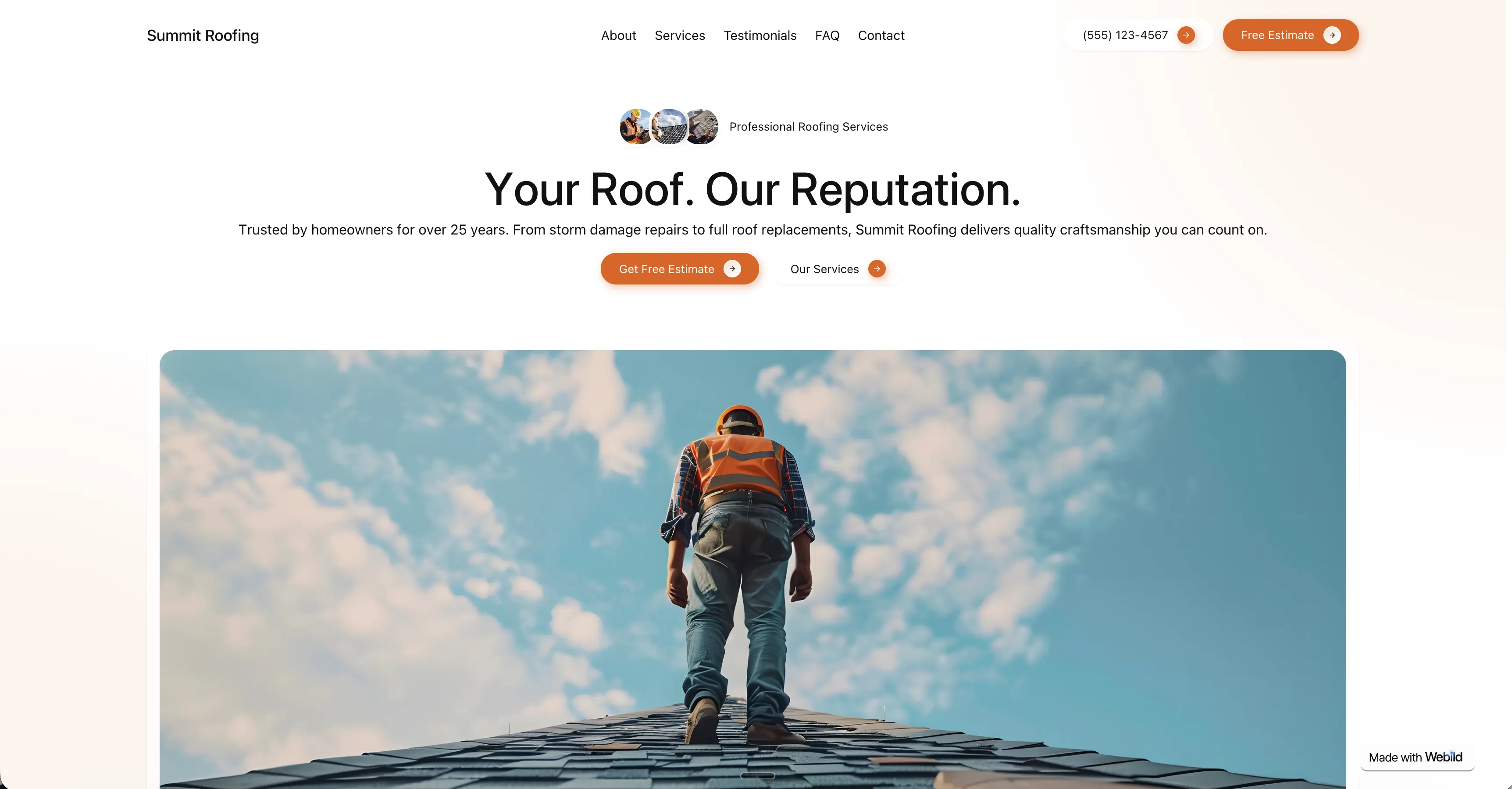 Summit Roofing website