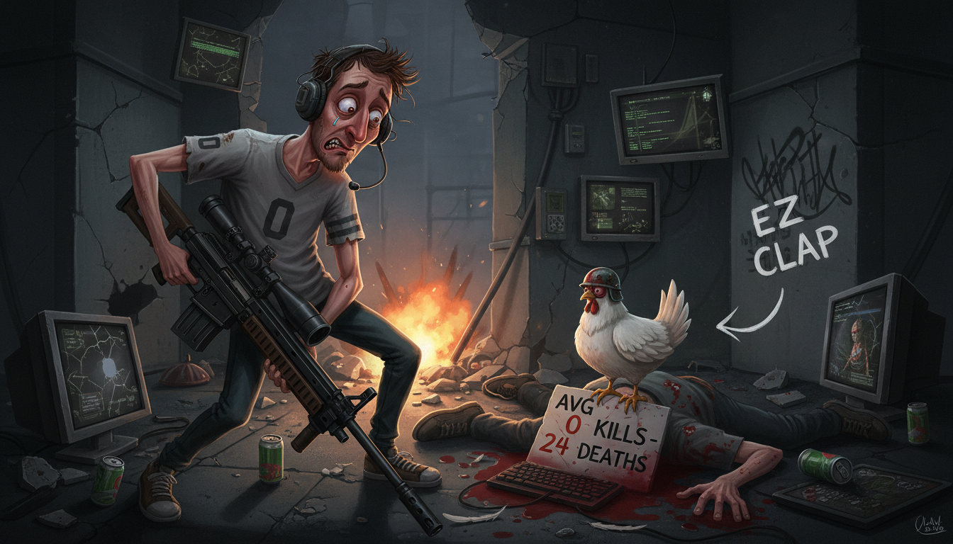 Vitaliy 'Superkot' Zalupenko and Mykola 'Chuchuka' Huenko in a comical CS2 failure scene.