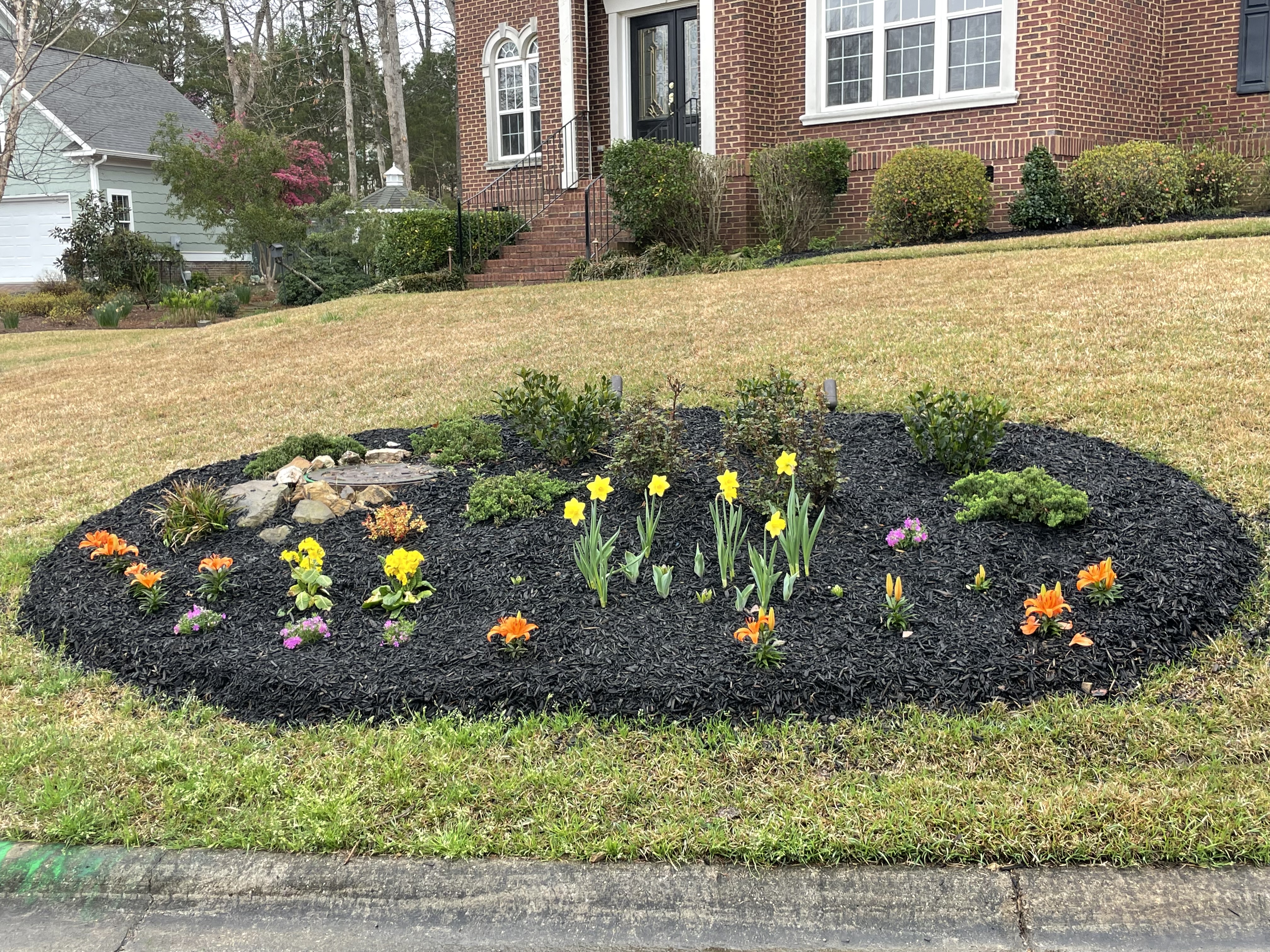 Beautiful Southern garden landscape with heritage plantings
