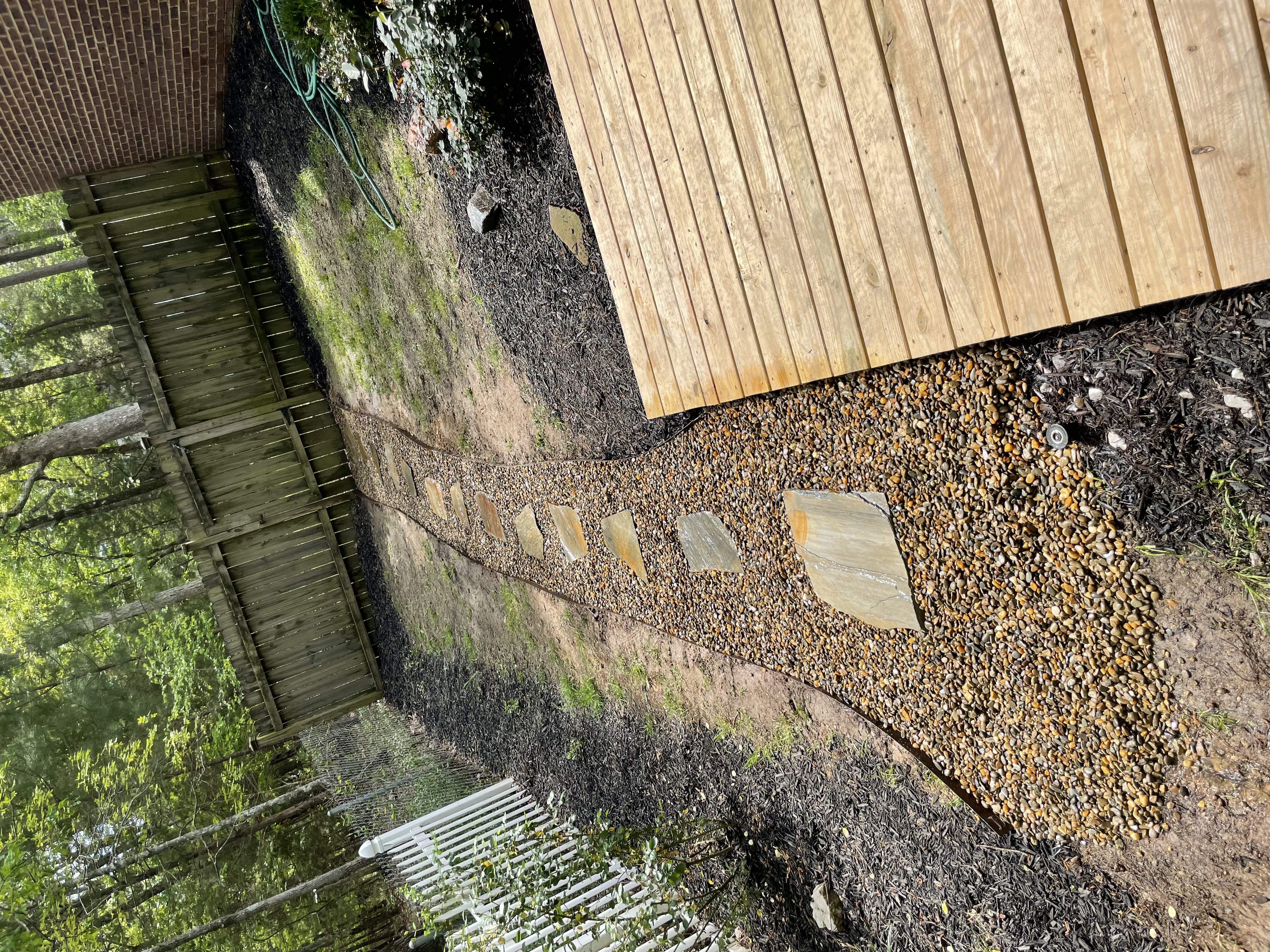 Stone patio and hardscape installation