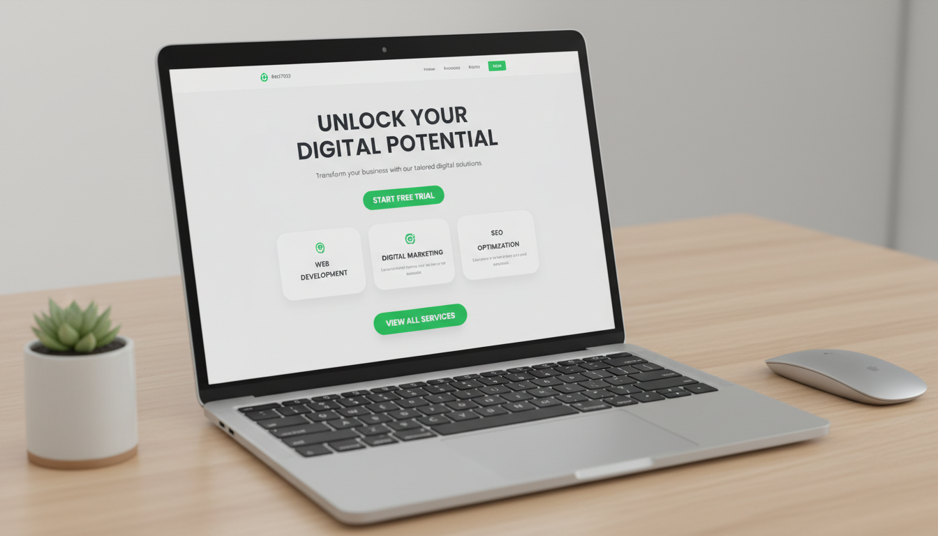 High-converting website design mockup