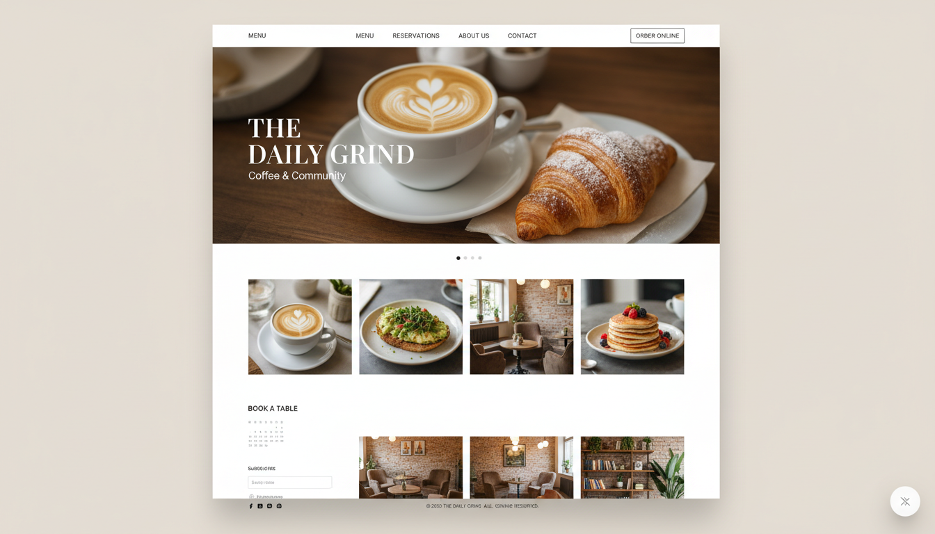Cafe Website with Menu & Booking