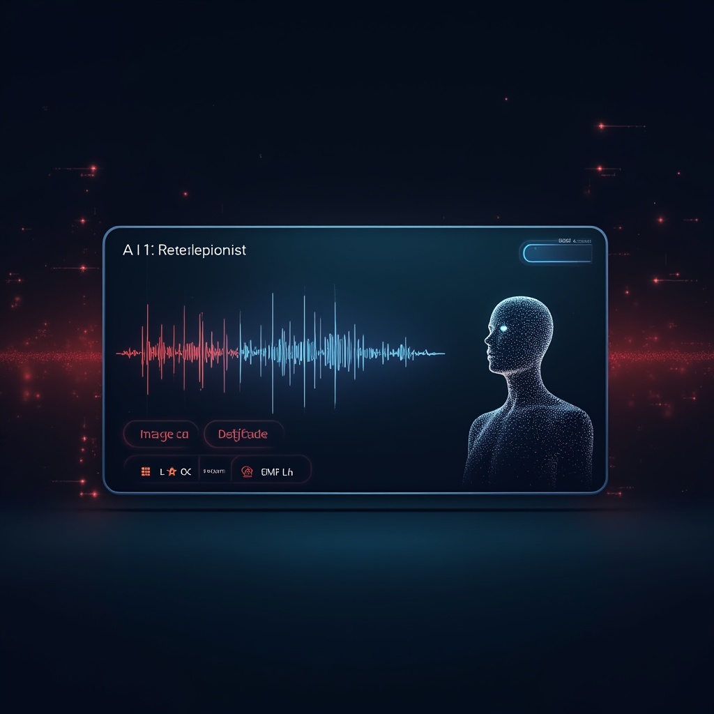AI receptionist interface showing voice agent interactions