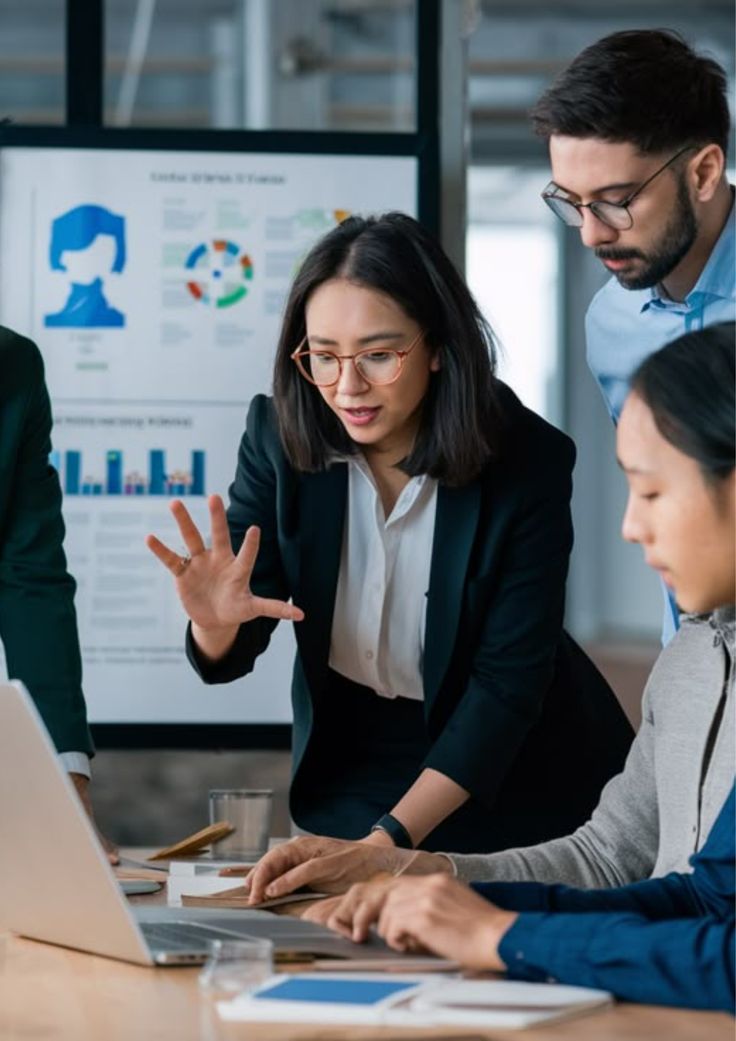 Website mockup for a consulting or real estate agency