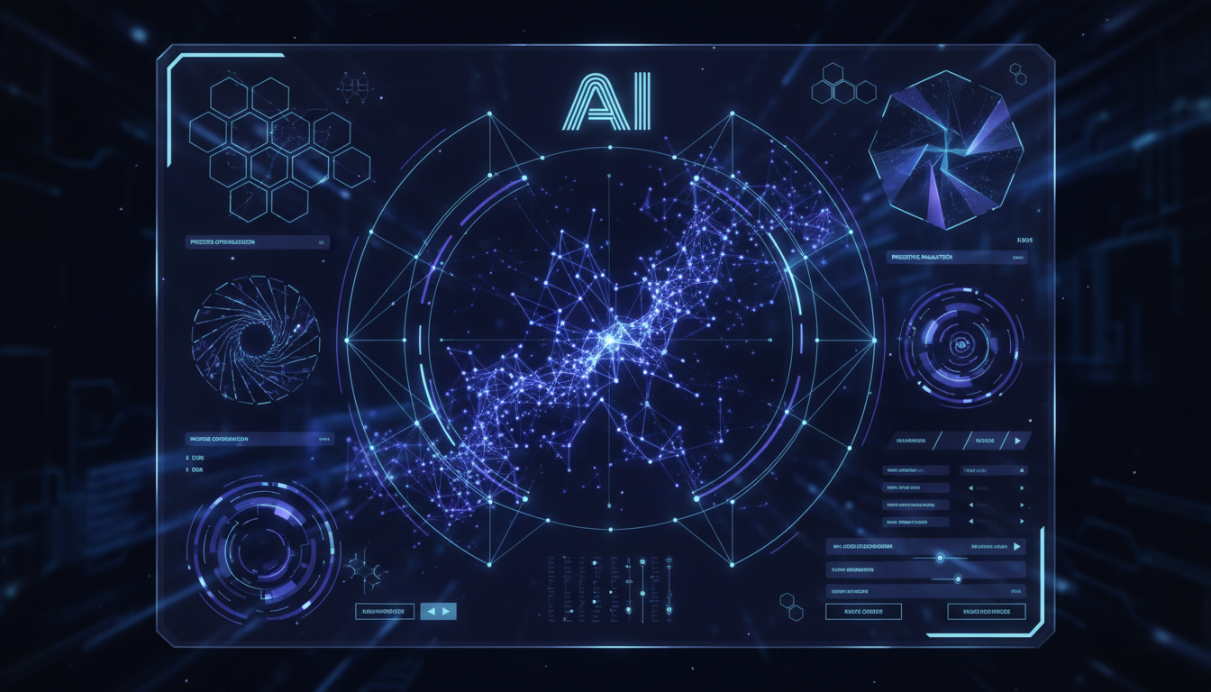 Futuristic AI dashboard interface