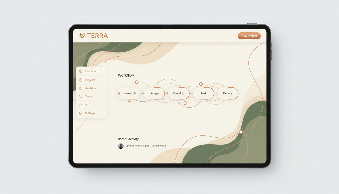 SaaS platform UI mockup