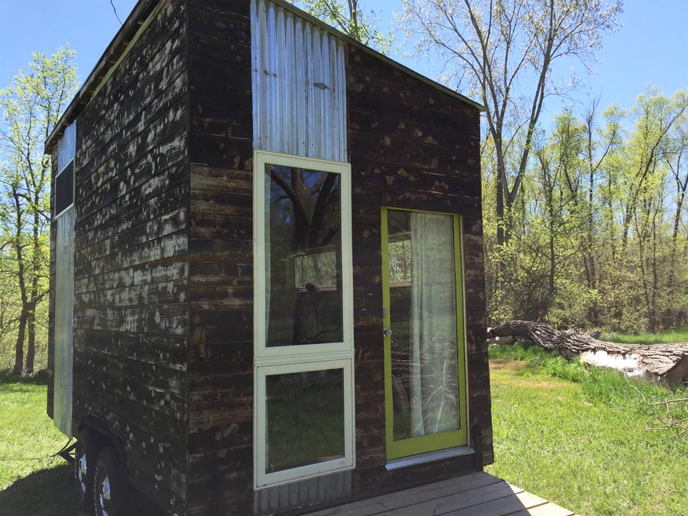 Tiny home cabin in forest