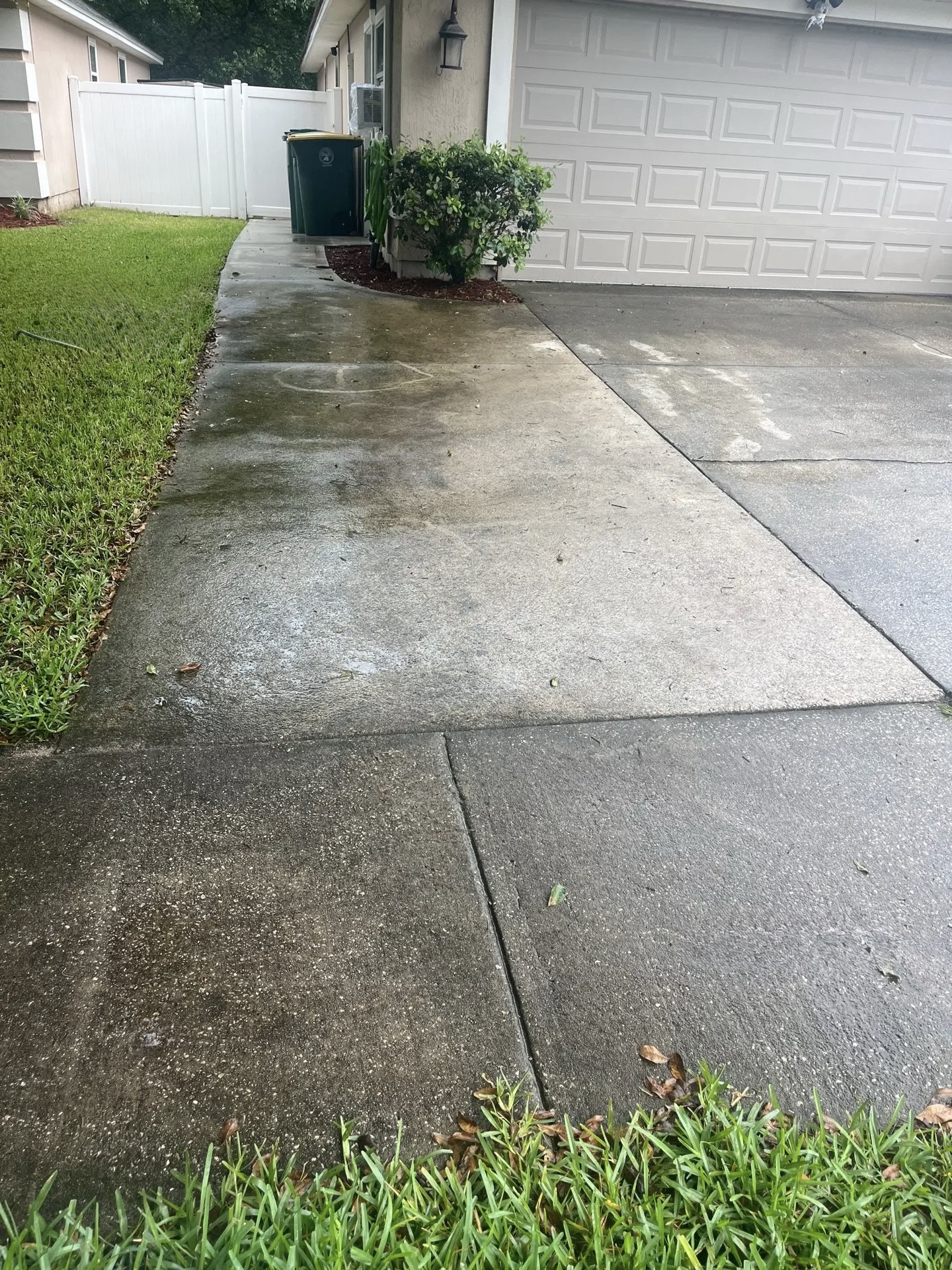 Before pressure washing