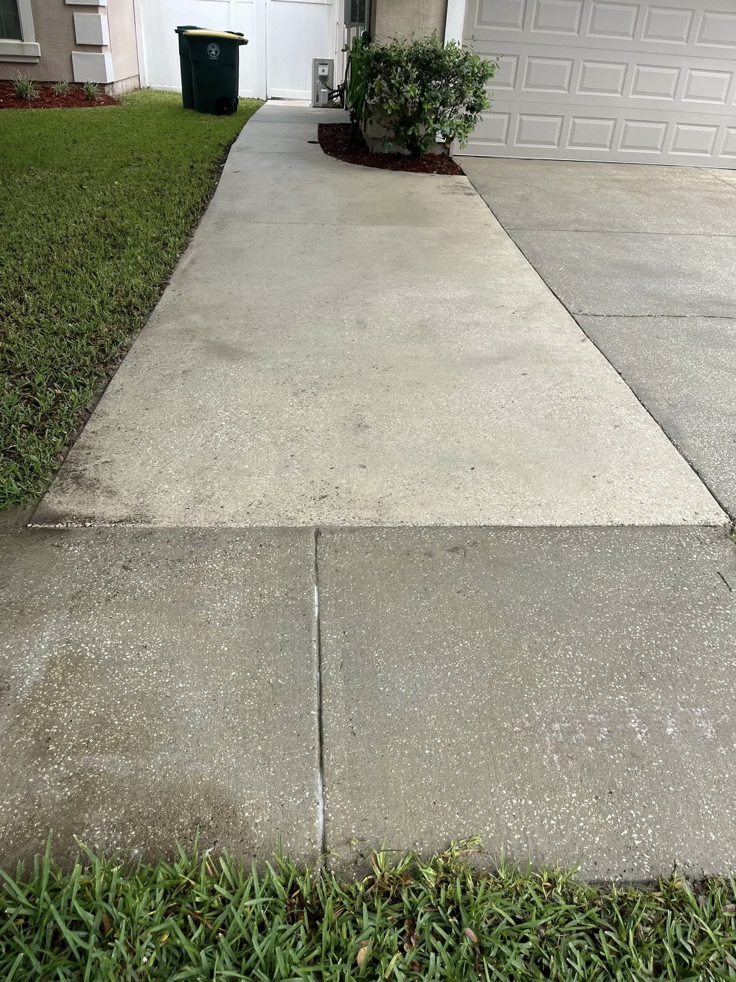 After pressure washing