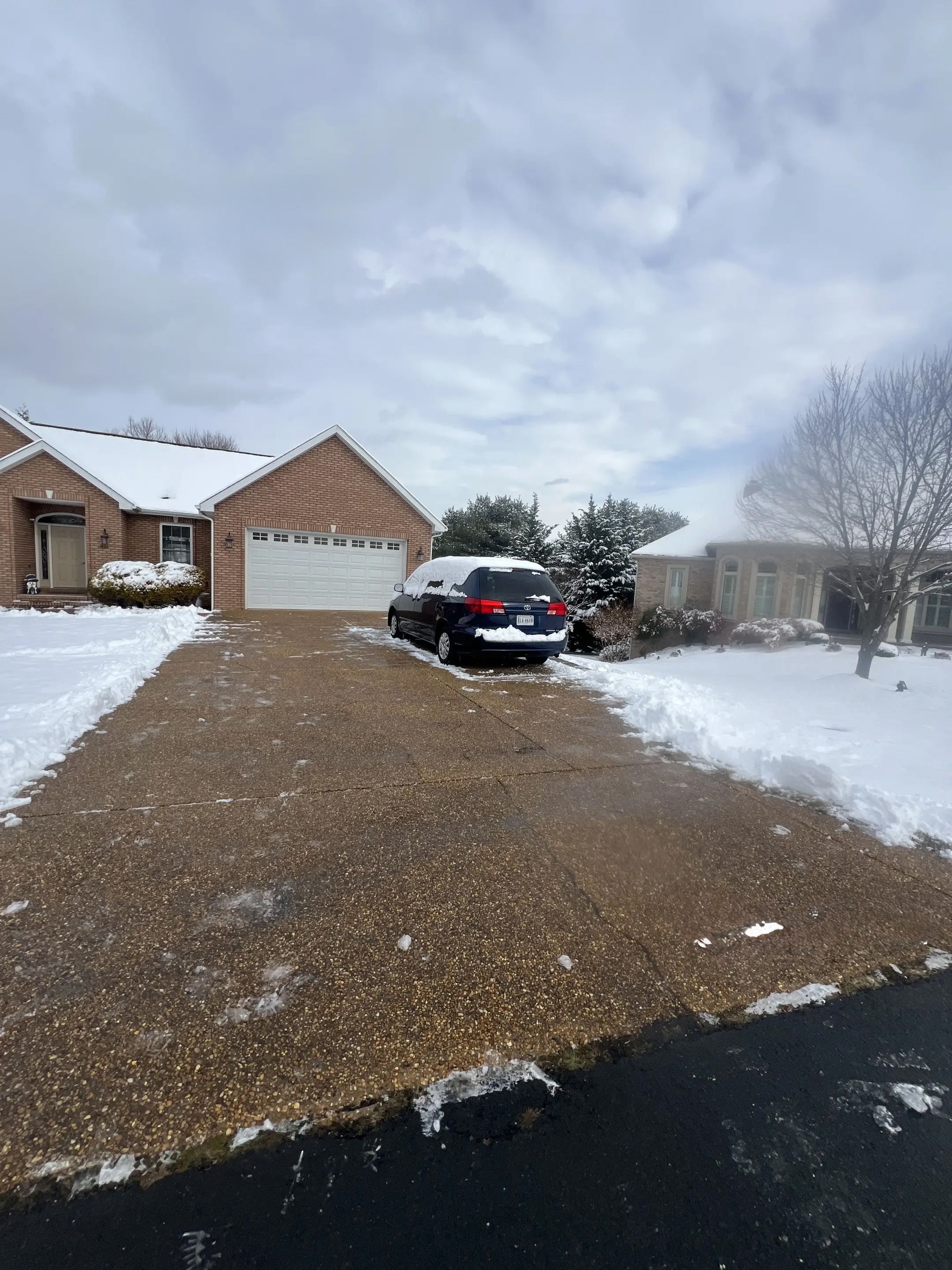 Clearing site in winter