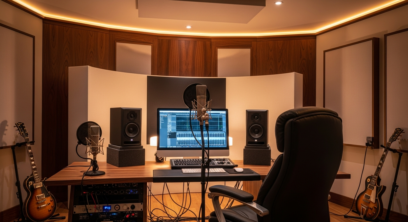 Professional studio production setup
