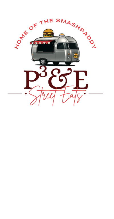 P3&E Street Eats food truck with a delicious burger hero shot