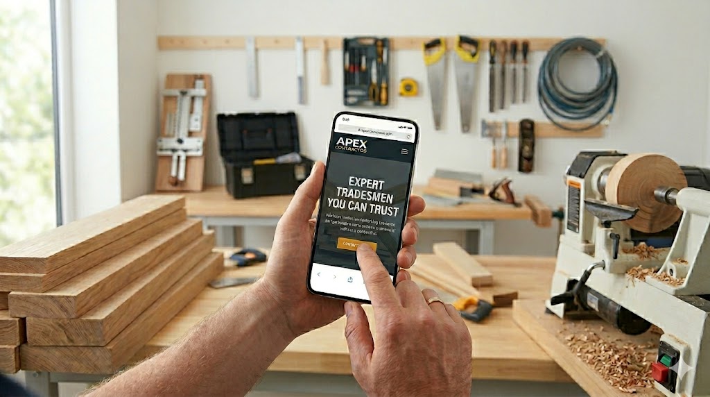 professional plumbing website design mockup