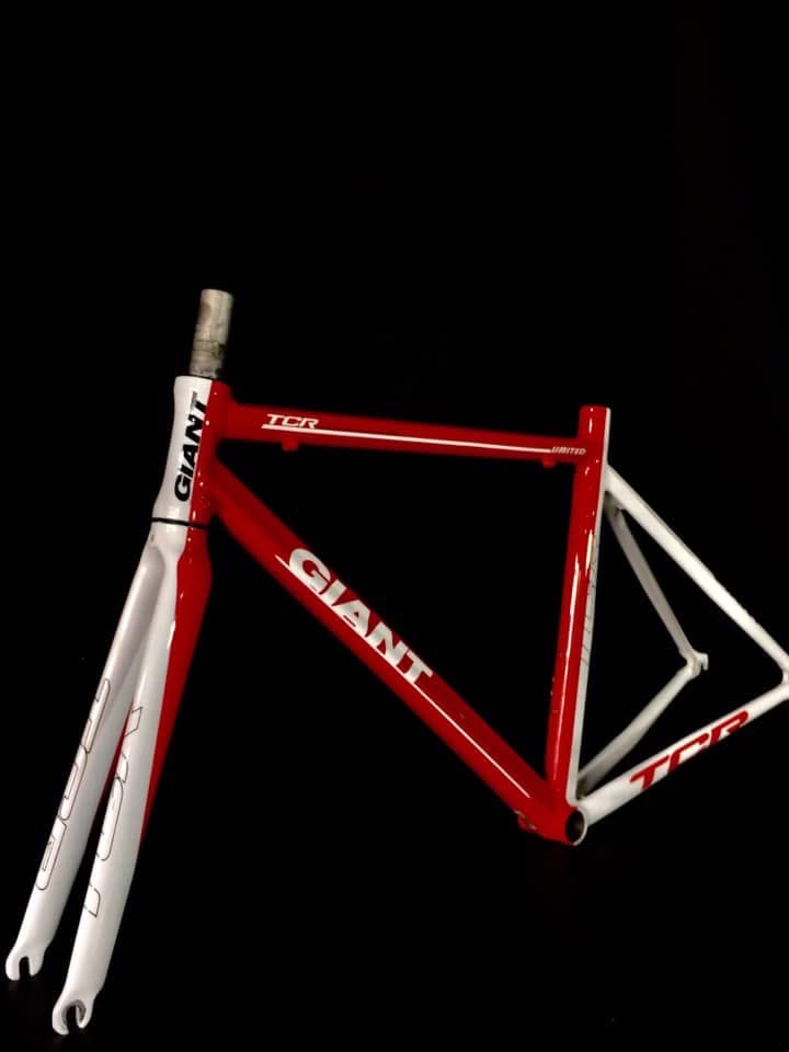 Custom painted electric bike frame for urban commuting