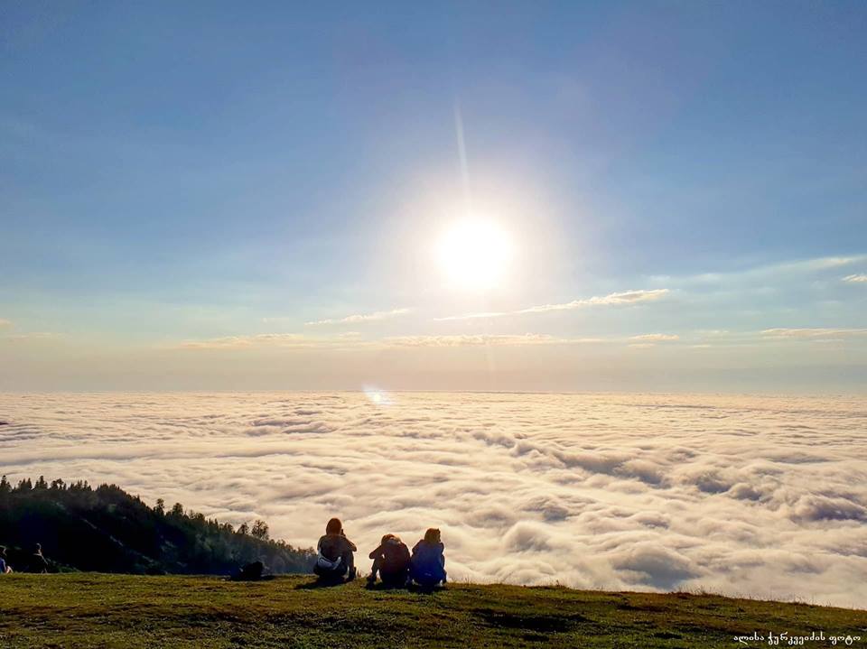 Scenic view of Georgian mountains