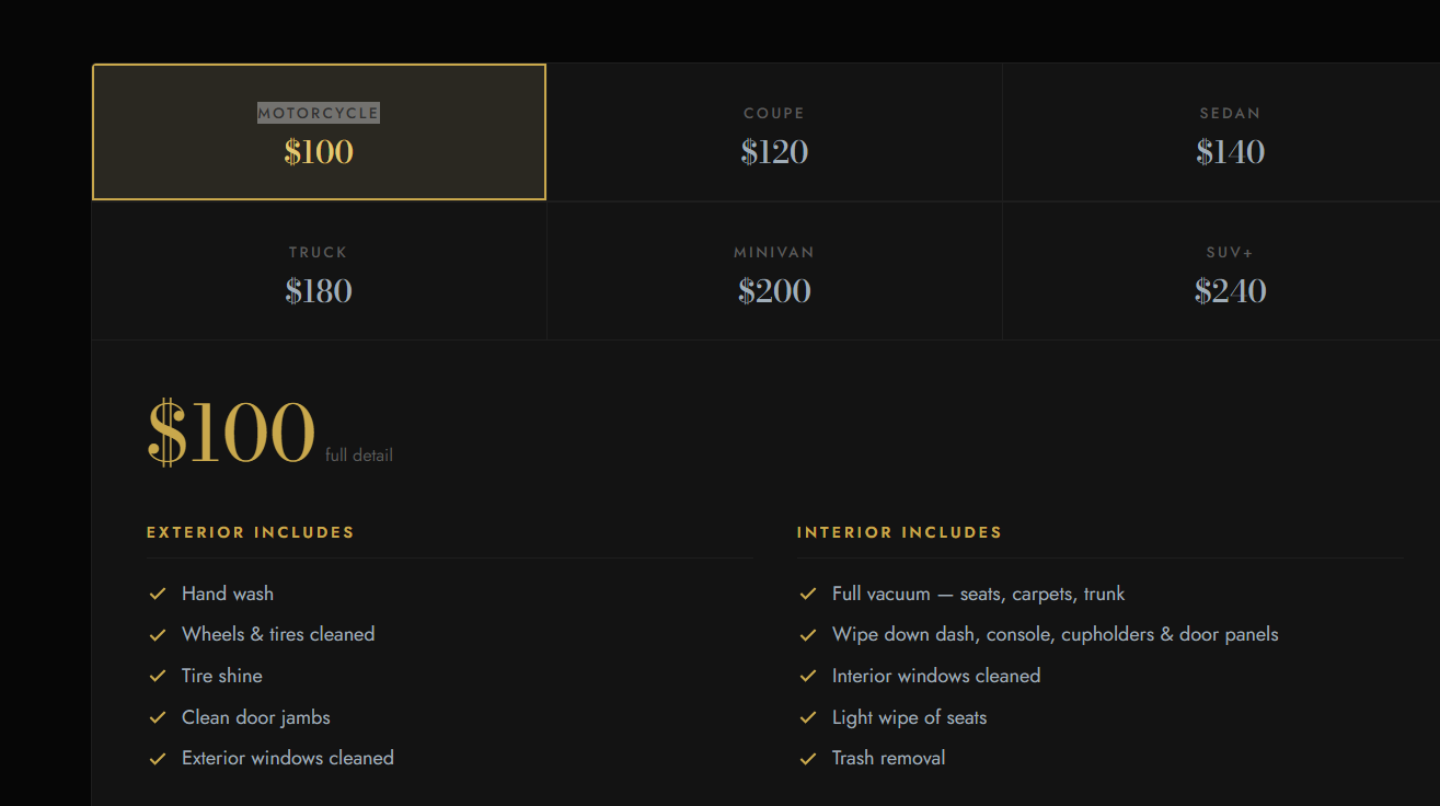 Luxelay Detailing Dashboard